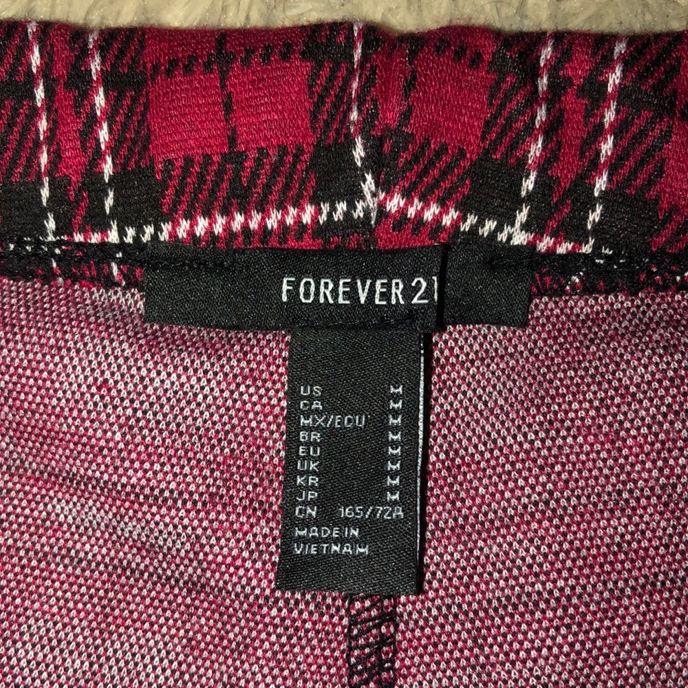 Old Navy Black and Red Plaid pull-on slacks w/ elastic waistband.